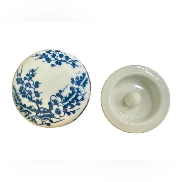 Vintage Cracked Porcelain Lidded Ginger Jar Vase - Picture 9 of 12